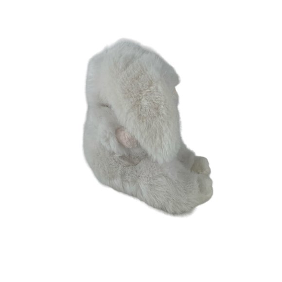 Vintage Applause White Bunny Rabblit Plush Stuffed Animal Toy Easter Pink Eyes - Picture 3 of 8